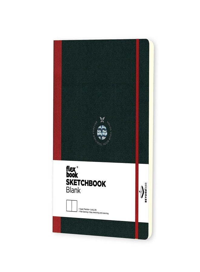 flexbook Sketchbook Red | Medium | 15,5x21,5cm | 96 pages | 170gsm Special Quality Munken Paper | Special Black Art Paper Cover | Elastic Band Closure | FSC Certified - Image 1